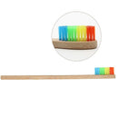1 PC Colorful Head Bamboo Toothbrush Environment Rainbow Bamboo Toothbrush  R3D8