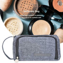 Simple Canvas Candy Colored Large Capacity Stationery Bag Cosmetic Makeup Pouch