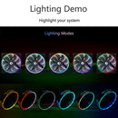 ZF-14025-ARGB PWM PC Case Fan Dual Ring Addressable RGB LED Cooling Fan A