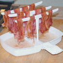 Microwave Bacon Rack Hanger Cooker Tray For Cook Bar F3Q7 Meal Breakfast N7M5