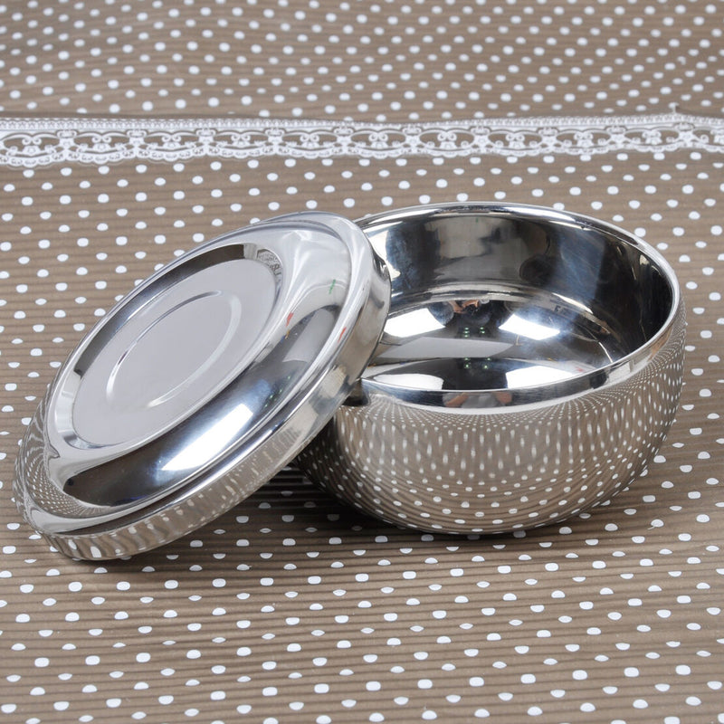 Shinnying Double Layer Stainless Steel Shaving Brush Mug Bowl Cup w/Lid Men Gift