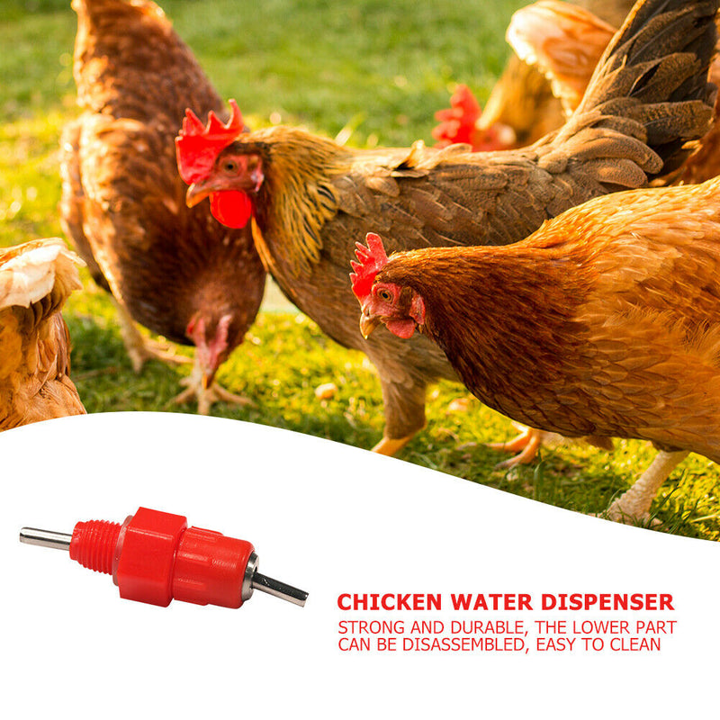 5pcs Spring Type Chicken Red Nipples Drinking Automatic Water Dispenser A