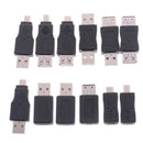 12x Different Type OTG USB Male to Female Micro USB Mini Adapter Converter M&O