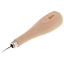 3pcs 4/5-6mm Steel Awl & Wooden Trimming polished Tool for Handmade Leather