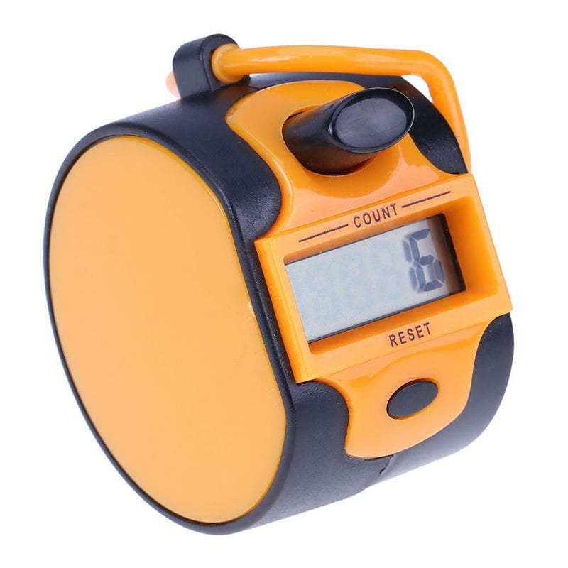 Tally Counter Clicker 5 Digit Number Handheld Manual Digital Counter Orange