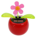 Car red Cute Flip Flap Swing Solar Flower P2M7