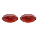 2x Diamond Cutting Acrylic Thumb Grip for PS5 Controller (Transparent Red) A