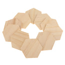 10x MDF Wooden Bases Hexagon Hex  Cut Unpainted Decor Craft 3.5x3.1inch