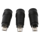 2Pcs DC 5.5*2.1mm female jack plug to micro USB 5pin male power converter