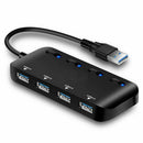 Splitter High Speed 4 Port USB Hub Micro Tablet Laptop Computer Notebook