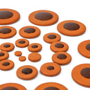 Finest 25x Alto Saxophone Pads Replacement Set - Orange