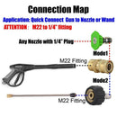 Pressure Washer Adapter Set, Quick Connect Kit, Metric M22 15Mm Female Swiv