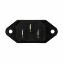 Fasdga 10 Pcs Black 3 Pins IEC320 C14 Inlet Power Plug Socket AC 250V 10A I8J5