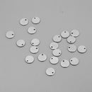 100pcs Round Tags Stainless Steel Stamping Blanks Charm Pendant DIY Jewelry