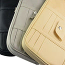 Leather Car Sun Visor Organizer, Auto Interior Accessories Pocket Organizer