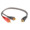 Car audio 1RCA female to 2RCA male Y splitter cable converter cord adapter cabJR