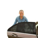 1 Pair Rear Window Car Anti-Mosquito Sunscreen Sun Block Sunshade Black Gauze