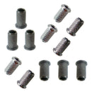 6 Pieces Electric Guitar String Thru Body Ferrules Bushing Set Black