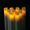 12PCS LED Flameless Taper Flickering Battery Operated Candles Light Party D
