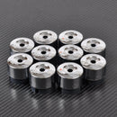 10pc Chrome Wheel Lug Cap Bolt Nut Cover fit for 2004-2014 VW Touareg 7L6601173A