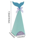 10x Mermaid Gift Boxes Sweet Paper Candy Box Mermaid Birthday Party Decoratio Gw
