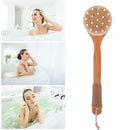 Long Handle Rub Back Brush Wooden Natural Bristles Bath Shower Massage Brushes