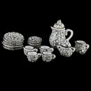 Porcelain tea set Eating Utensils 15pzs Daisy Pattern E6Y2