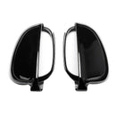 1 Pair Black Rearview Wing Mirror Cover Casing For Volkswagen For- Jetta Go