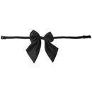 Adjustable Solid Color Bowknot Halter Neck Bow Tie for Women(Black) K4S5