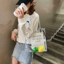 Clear Women Shoulder Handbags Jelly Transparent Plastic Summer Beach Bags