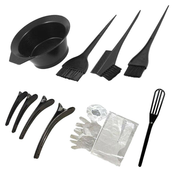 13x Professional Hair Coloring DIY Styling Tools Dye Cape Bowl Hair Clips