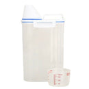 2KG Food Grain Cereals Bean Rice Storage Container PP With Measuring Cup G8R7