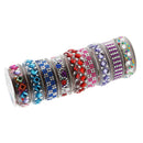 Pack of 6 Rolls Assorted Shapes Rhinestone Stickers Diamante Gem Sparkle Crystal