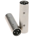 1Pc 3Pin Plug Plated Coupler Male Audio Double Connector Adapter3C