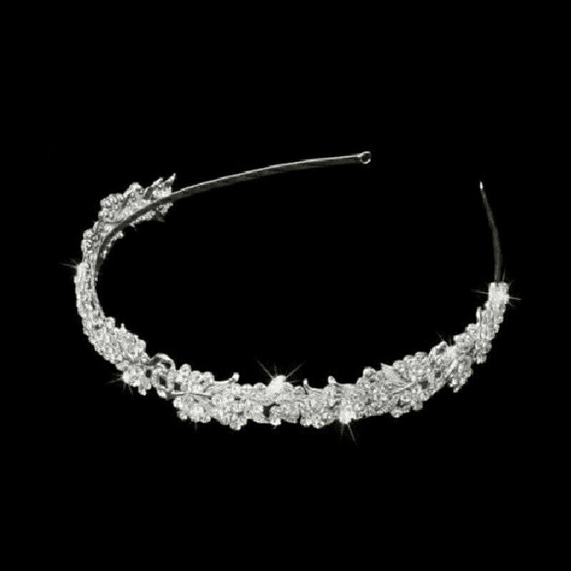 Women Wedding Bride Bridal Crystal Flower Party Hair Headband 2019 W9Q7 J0F F0R4