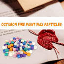 100pcs Octagon Fire Painting Pill Retro Sealing Wax Grain for Hand Account A