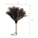 Anti-Static Ostrich Feather Fur Brush Duster Dust Cleaning Tool Wooden Hand