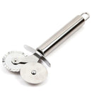 Stainless Steel Wheel Cutter Flat&Fluted Wheel Pizza Pastry Pasta Dough Cutter S