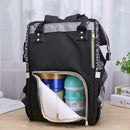 Leopard Waterproof Mummy Diaper Handbag Large Maternity Backpack (Grey)