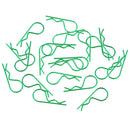 20pcs/set RC Car R-Pins fit 1/10 1/12 1/16 1/18 RC Car Truggy Accessory Green