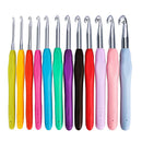 12Pcs Ergonomic Crochet Hooks Set Soft Needles Crafts Sewing Knitting Hooks  Z