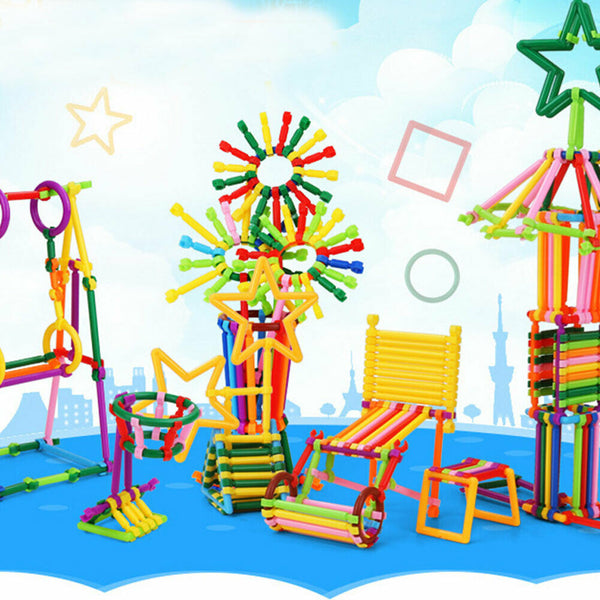 13 Child Educational Toys Plastic Building Blocks Sticks Set Kids Baby Gift