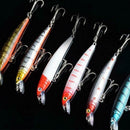 Minow 7.5cm/5.6g Fishing tackle 6 Color Hook peche Baits Lure E4N9 Wobbler M1Q0