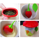 Lovely Fruit Strawberry Shape Silicone Tea Herbal Spices Leaf Infuser Strai A