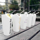 Reusable Silicone Straws BPA Free, Extra Long Flexible Drinking Straws with