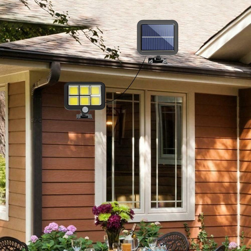 1pc COB 120LED Solar Motion Sensor Wall Light Outdoor Waterproof Yard Lamp A