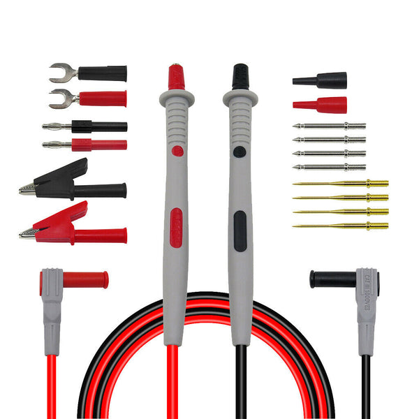 Multi Test Leads Kit 18-in-1 Electrical Multimeter 4mm Banana Plug Probes
