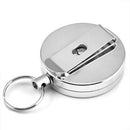 Steel Retractable Key Chain Recoil Key Ring Belt Clip Pull Chain Holder Z7I6