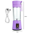380ml Portable Juicer USB Rechargeable Blender Mixer Juice Machine (Purple) A