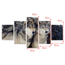 Modern 5 Panels Paintings on Canvas Wall Art Landscape Wolf